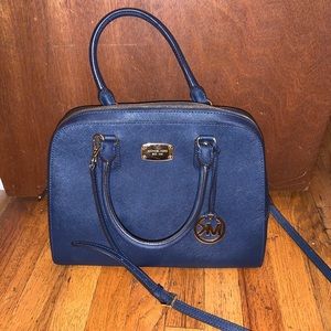 MK navy handbag